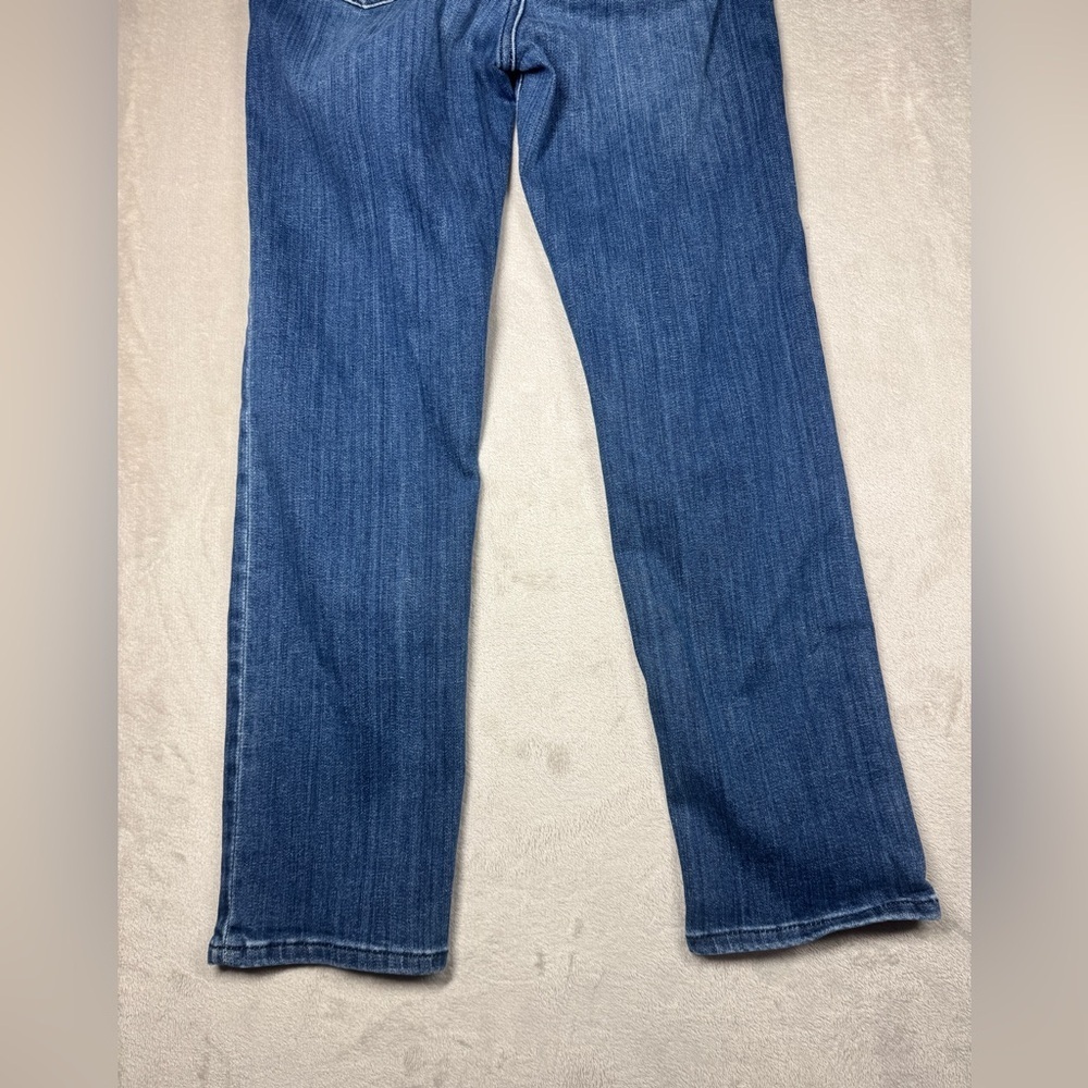 Frame Le High Straight Cropped Thunderstorm Zip Fly Denim Blue Jeans Size 27 - Picture 13 of 16